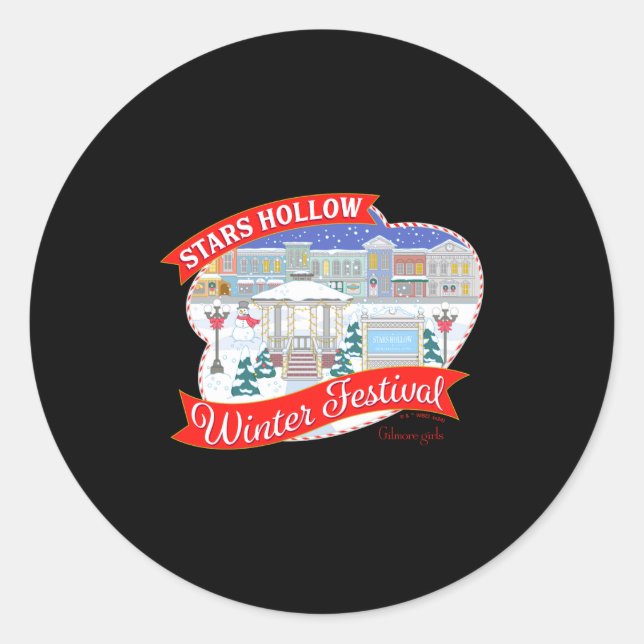 Gilmore Girls Stars Hollow Winter Festival  Classic Round Sticker (Front)
