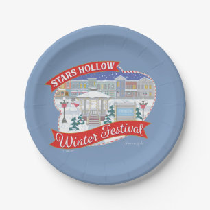 Gilmore Girls Stars Hollow Winter Festival Paper Plate