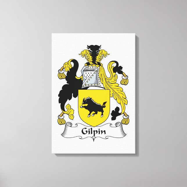 Gilpin Family Crest Canvas Print (Front)