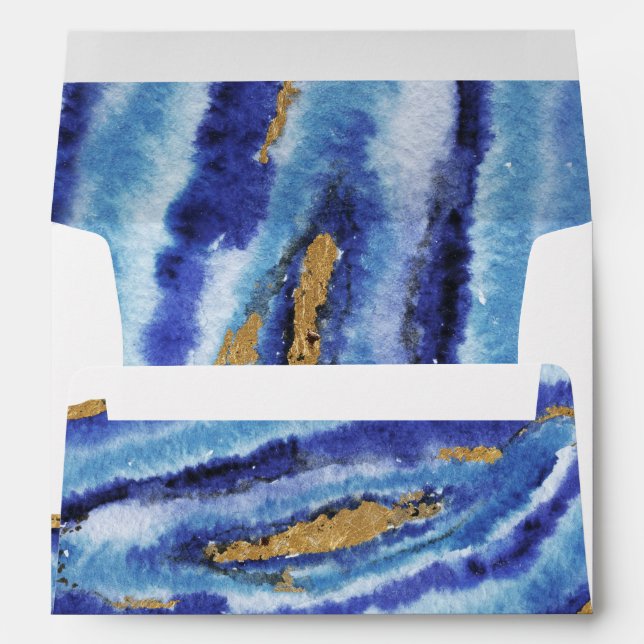 Gilt Agate Wedding Invitations Envelopes (Back (Bottom))