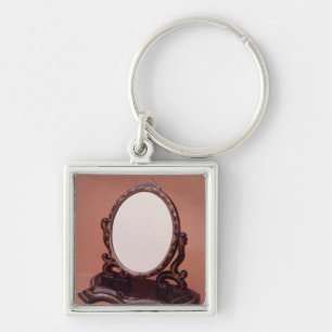 Gilt-painted papier-mache mirror, c.1890 key ring