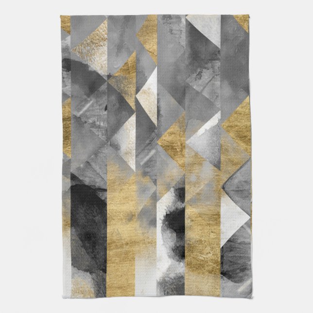 Gilt Reflections I Tea Towel (Vertical)