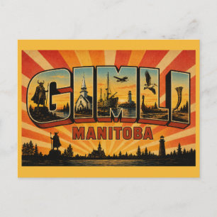 Gimli Manitoba Icelandic Heritage Postcard