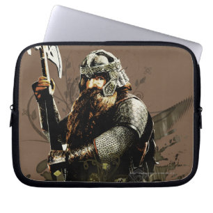 GIMLI™ With Axe Vector Collage Laptop Sleeve
