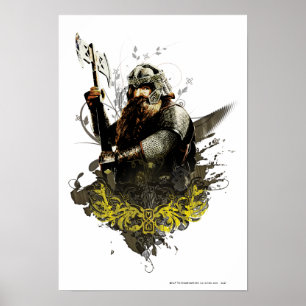 GIMLI™ With Axe Vector Collage Poster