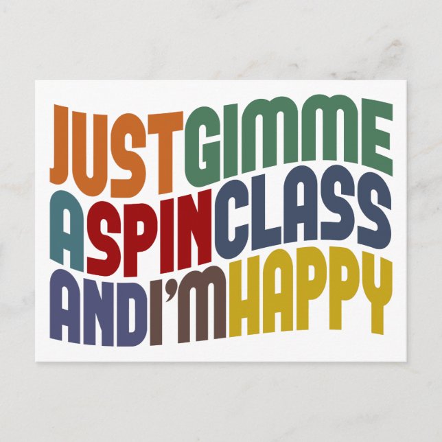 Gimme A Spin Class Postcard (Front)