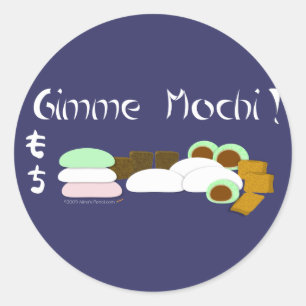 Gimme Mochi Sticky Rice Cake Classic Round Sticker