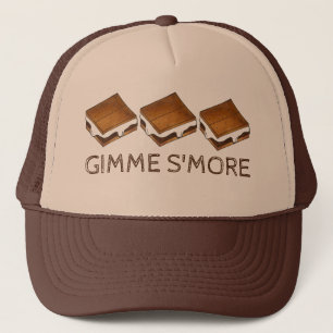 Gimme Smore Chocolate S'mores Camping Campfire Trucker Hat