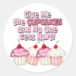 Gimme the Cupcakes Classic Round Sticker