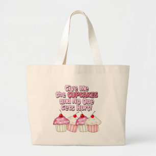 Gimme the Cupcakes Large Tote Bag