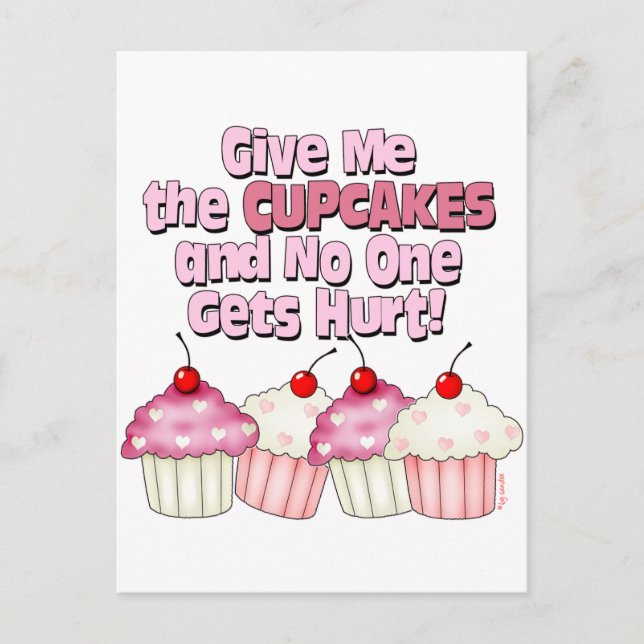 Gimme the Cupcakes Postcard (Front)