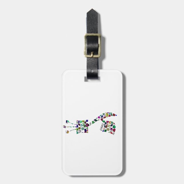Gimmel - Hebrew Letter Luggage Tag (Front Vertical)