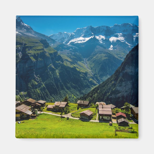 Gimmelwald In Swiss Alps - Switzerland Magnet (Front)