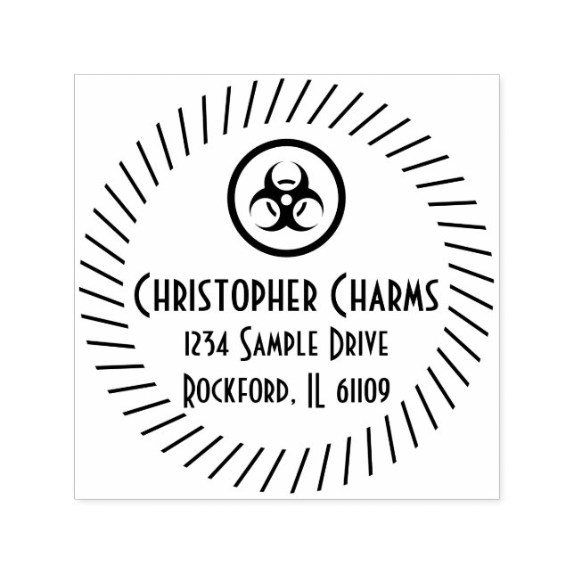 Gimmick with Fonts Signs & Letters - Frame = slash Self-inking Stamp (Design)