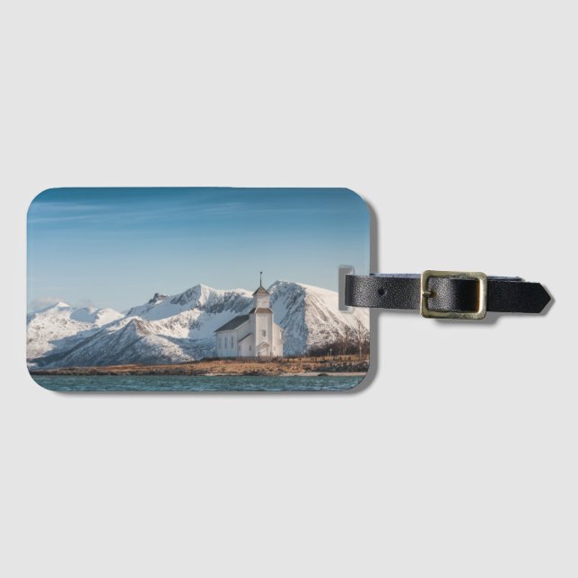 Gimsoy Church Lofoten Norway Luggage Tag (Front Horizontal)