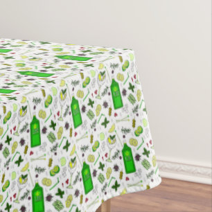 Gin and Tonic Cocktail Glasses Cocktail Party Tablecloth