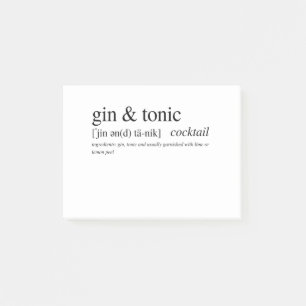 Gin and Tonic Post-it Notes