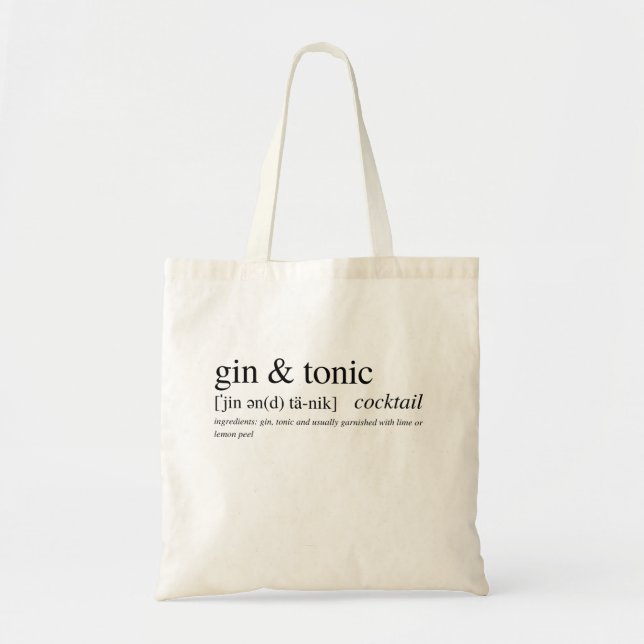 Gin and Tonic Tote Bag (Front)