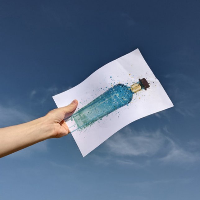 Gin Bottle Wall Art Print 'Atlantis' (Creator Uploaded)