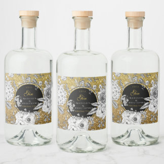 Gin Dotted bottle Liquor Bottle Label