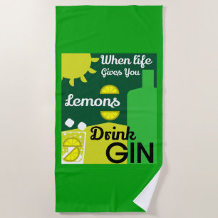 Gin Drinkers Love Gin Home Decor Bars Servin Beach Towel