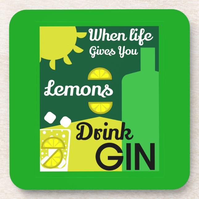 Gin Drinkers | Love Gin | Home Decor | Bars Servin Coaster (Front)