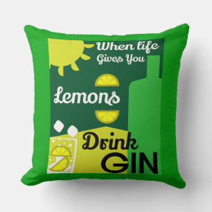 Gin Drinkers   Love Gin   Home Decor   Bars Servin Cushion