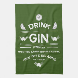 Gin Drinkers Love Gin Home Decor Bars Servin Tea Towel
