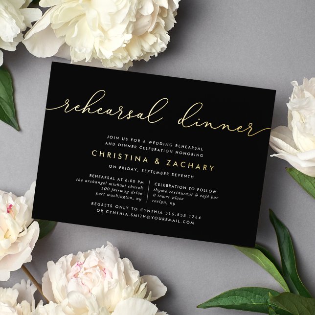 Gin Lane | Rehearsal Dinner Foil Invitation (Creator Uploaded)