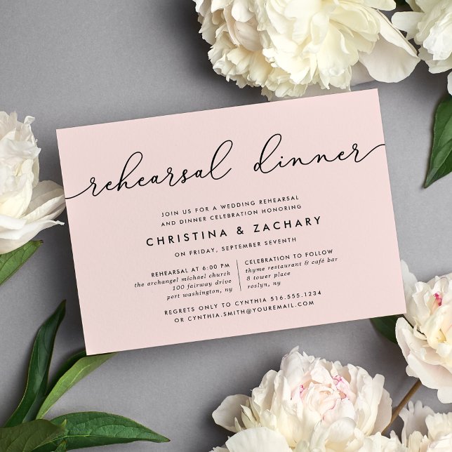 Gin Lane Rehearsal Dinner Invitation | Blush (Creator Uploaded)
