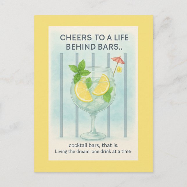 Gin Lover Card for Any Celebration — Cheers  (Front)