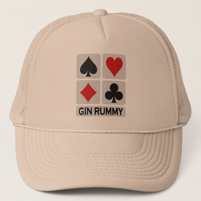 Gin Rummy hat - choose colour (Front)