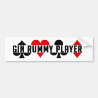 Gin Rummy Player bumpersticker