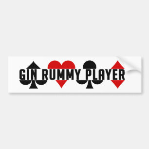 Gin Rummy Player bumpersticker Bumper Sticker