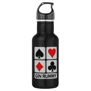 Gin Rummy Player custom 532 Ml Water Bottle