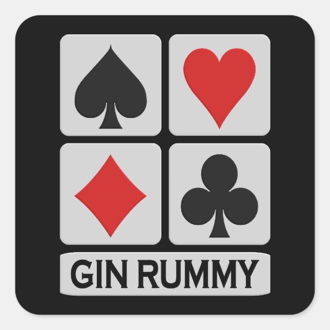 Gin Rummy stickers (Front)