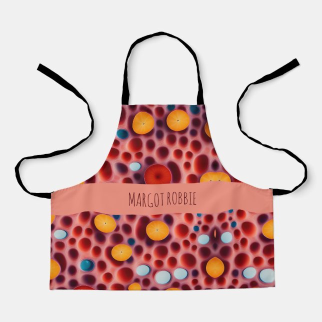 Gin Tonic Soda Watercolor Pattern Apron (Front)