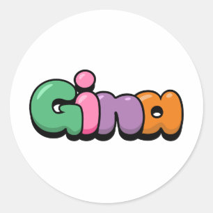 Gina Classic Round Sticker