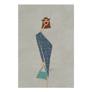 Ginette en promenade Fashion  Poster