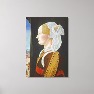 Ginevra Bentivoglio, c. 1474- 77 Canvas Print