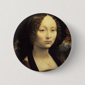 Ginevra de' Benci 6 Cm Round Badge