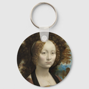 Ginevra de' Benci by Leonardo Da Vinci Key Ring