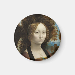 Ginevra de' Benci by Leonardo Da Vinci Magnet