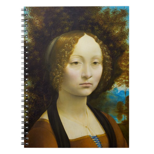 Ginevra de' Benci by Leonardo da Vinci Notebook (Front)