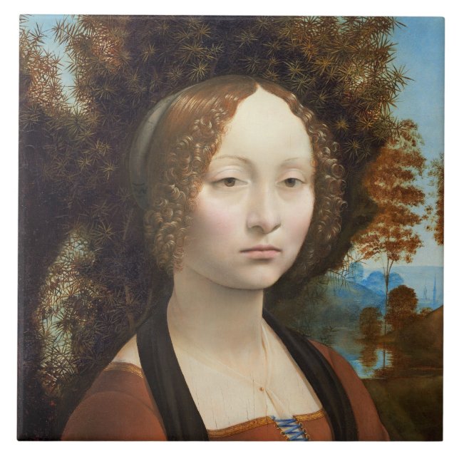 Ginevra de' Benci, c. 1474- 78 Tile (Front)