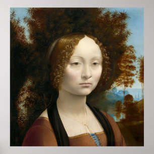 Ginevra de' Benci Leonardo d Vinci Fine Art Poster
