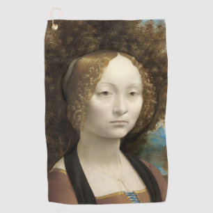 Ginevra de' Benci Leonardo da Vinci Golf Towel