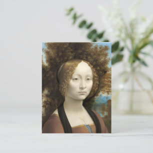 Ginevra de' Benci Leonardo da Vinci   Postcard