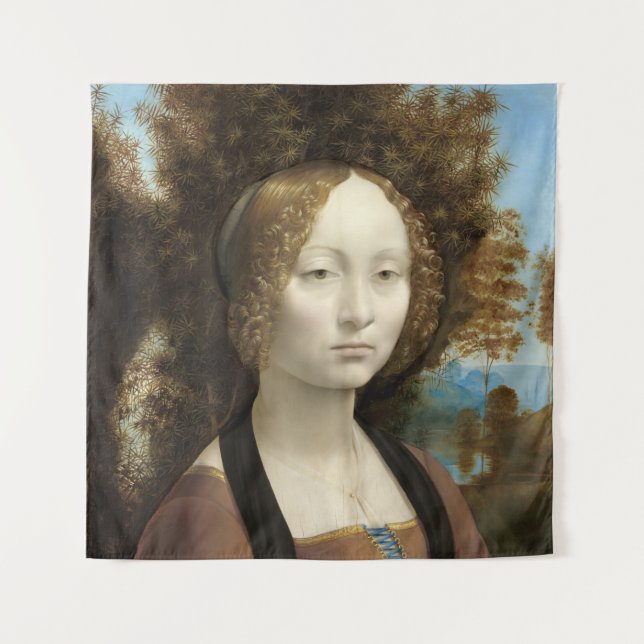 Ginevra de' Benci Leonardo da Vinci   Tapestry (Front)