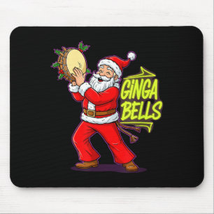 Ginga Bells Santa Brazilian Party Holiday Christma Mouse Pad